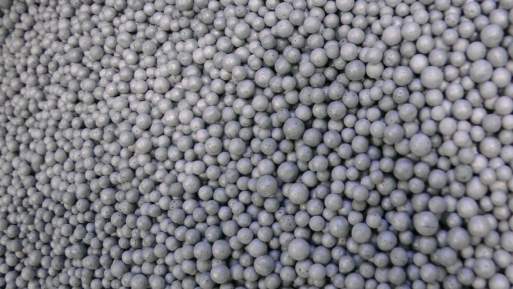 a picture of EPS Beads used in bean bags and insulation